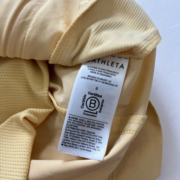Athleta Brooklyn Skort 16” Yellow Size 6 - Picture 3 of 10